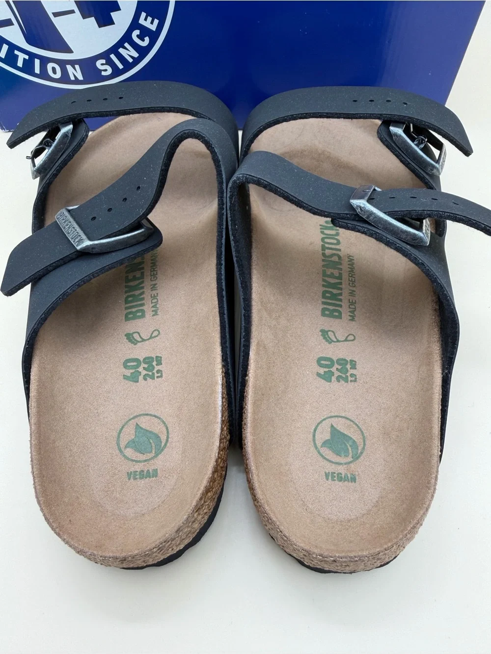 Birkenstock Arizona Vegan Regular Fit Black Size Men’s 7 Women’s 9 EU 40 New